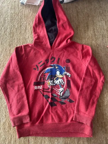 Moletom Sonic com capuz 10 anos