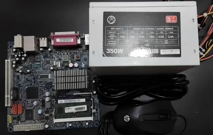 Combo: motherboard (placa-mãe) + Fonte 350 w + Mouse HP 1600 dpi (leia enunciado)