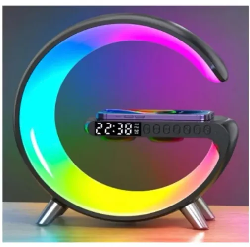Vendo Caxinha de Som G -Speaker COR PRETA Com Relógio Luminária Bluetooth Inteligente