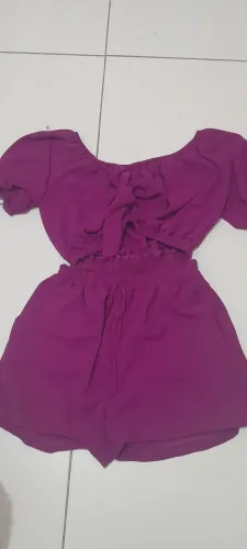 Conjunto roxo feminino