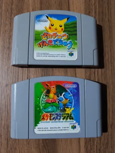 Pokémon Hey You, Pikachu! e Pokémon Stadium Japonês Nintendo 64 Lote 2 jogos
