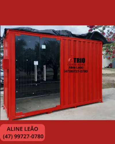 Novo Container Office Timbó SC - Piso Naval Chave Tetra Rápido 