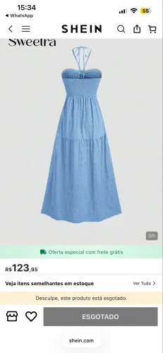 Vestido longo novo tamanho M ? Retirar no Itapoã parque