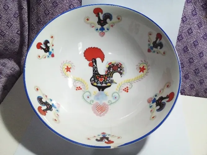 Saladeira Polovi Germer - Galo De Barcelos - 27 Cm - Com Avarias