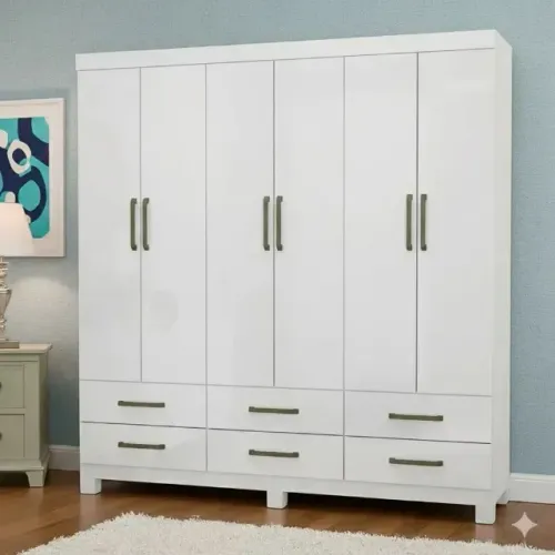 Guarda roupa casal branco 6 portas novo 