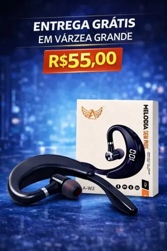 Fone Bluetooth Gancho A-W2 Sem Fio com Display Digital - Confortável e Potente..