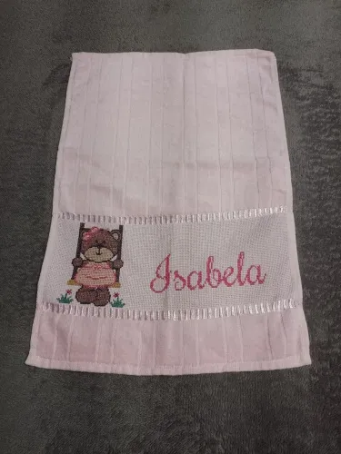 Toalha de Rosto Infantil _ Personalizada _ Tamanho 30 x 45 cm