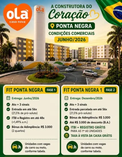 Fit Ponta Negra 2 etapa renda 2050 necessário nao ter restrição e dependente!!!