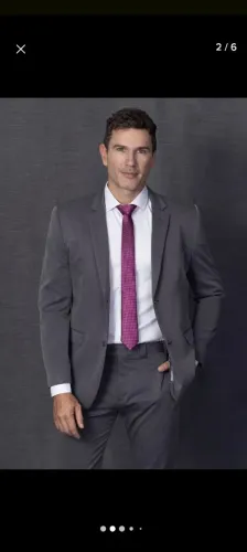 Terno masculino Slim Cinza + Calça