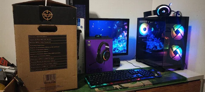 Pc Gamer Novo i7 4790 16GB SSD+HD740GB Placa de Video RX560XT 8GB c/ Monitor 23'+ BRIDES!