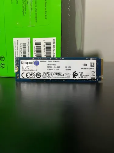 SSD M.2 NVMe Kingston NV3 1TB PCIe 4.0 (Até 6000 MB/s) 95%