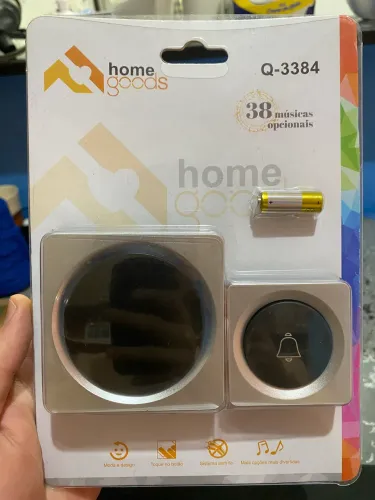 (Campainha Sem Fio Wireless com 38 opções de toques) modelo Home Goods Q-3384