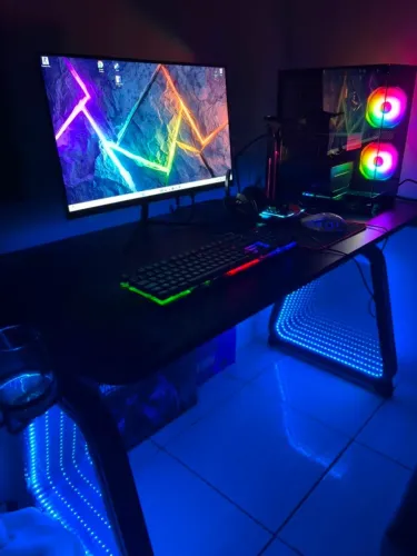 PC Gamer Completo, AMD Ryzen 5 5500, Radeon RX 580 8GB, 16GB DDR4, SSD 480GB + Monitor