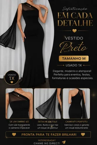 Vestido festa preto