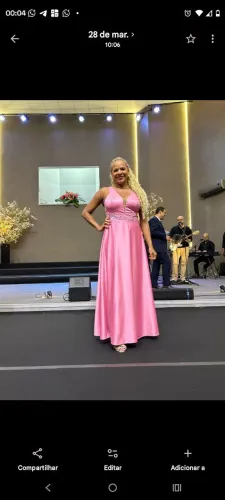 Vestido de formatura rosa
