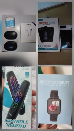 *ler descrição* Kit fones TWS + Power Bank + Smartwatch + Controle USB