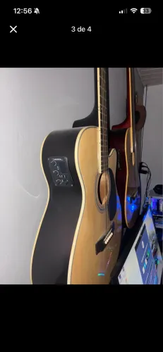 Violão elétrico mini jumbo Vogga aço