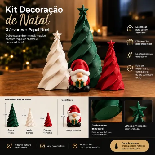 Kit de Decoração de Natal - Design Moderno