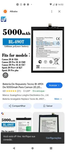 Bateria BL-490T 5000mah