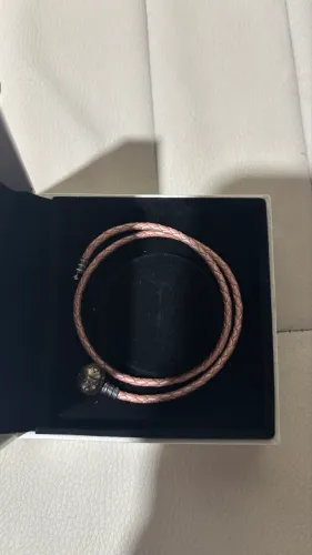Pulseira Pandora de Couro Traçado 