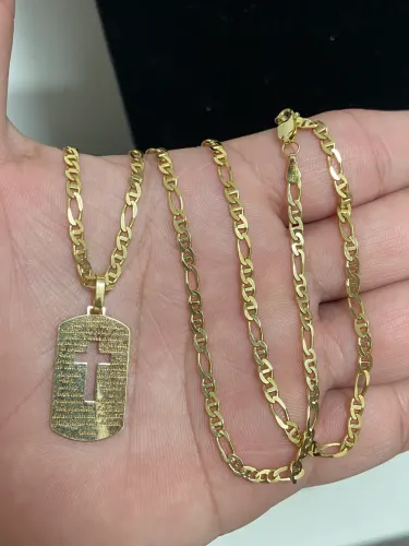 Corrente com pingente em ouro 18k