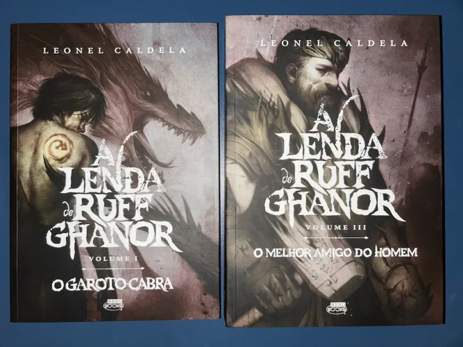 Livros A Lenda de Ruff Ghanor Vol 1: O Garoto Cabra e Vol 3: O Melhor Amigo do Homem