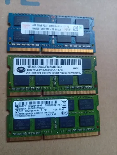 Memória de notebook DDR3 4 GB três memória