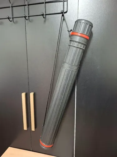 tubo telescópico porta mapas preto