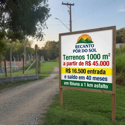 TERRENOS DE 1000M² EM IBIÚNA!