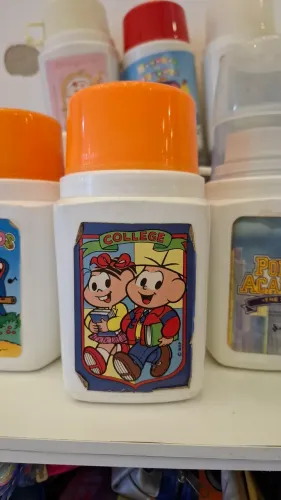 Garrafa de lancheira turma da Mônica sem uso