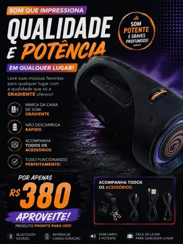 CAIXA DE SOM (GRADIENTE)