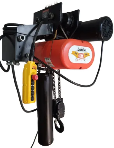 Talha elétrica 2Ton, 220v, 5m elev. com trole elétrico.