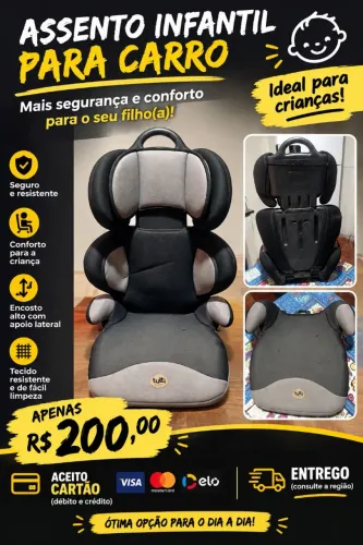 Assento para crianças até 7 anos ou 40kg