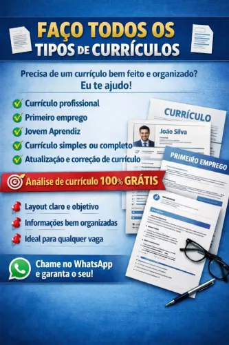 Faço currículos profissionais