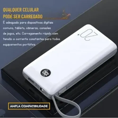 Powerbank 20000 Mah Carregador Portátil Original Gold Espada