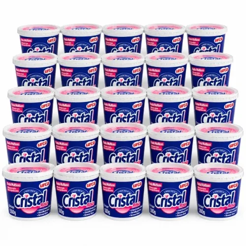Sabão Em Pasta Cristal Rosa Urca Limpeza Multiuso Pote 500g - 26 Unidades