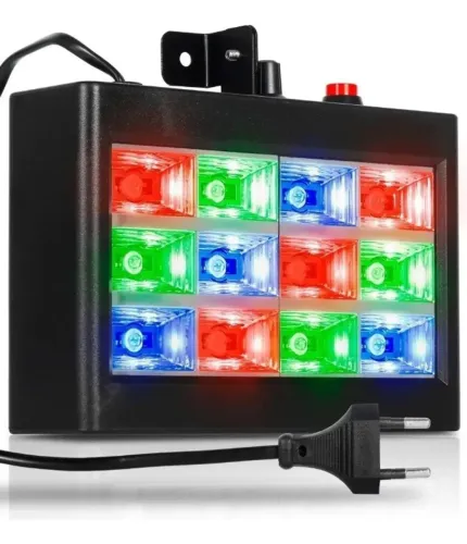 Strobo Rítmico 12 Leds Rgb 15w Dj Iluminação Festa Balada 4.5 Avaliação 4.5 de 5. 18 opini