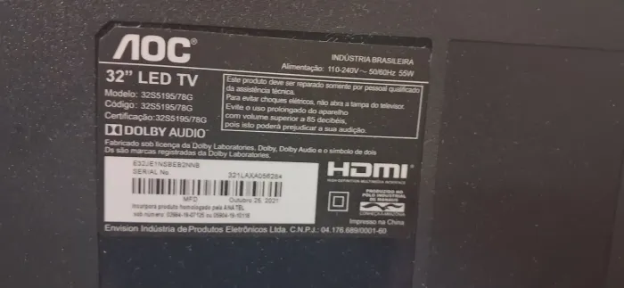 VENDO TV AOC ROKU TV LED 32
