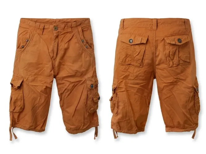 Bermuda Cargo Masculina Casual Cor Terracota - Estilo Utilitário
