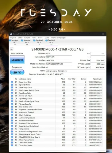 HD INTERNO SEAGATE 4 TERABYTES