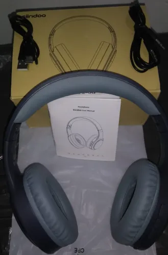 HeadFone s fio Sindoo Som Alta Qualidade 3 equal Bat de longa duração +10 hrs d Mus Novo