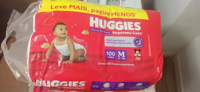 Fraldas Huggies Supreme Care - M - 100 UN