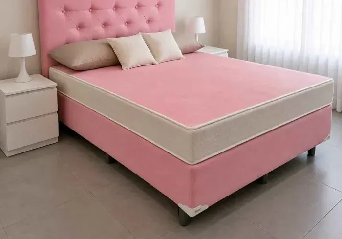 Cama box espuma alta D45 a pronta entrega