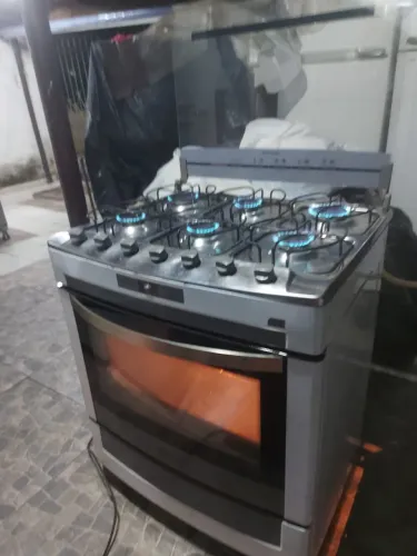 Fogão Brastemp automático higienizado