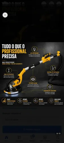 Lixadeira profissional , para parede volder