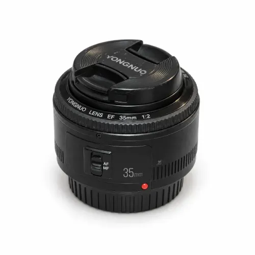 Lente Yongnuo EF 35mm f/2 para Canon com Foco Automático e Tampas