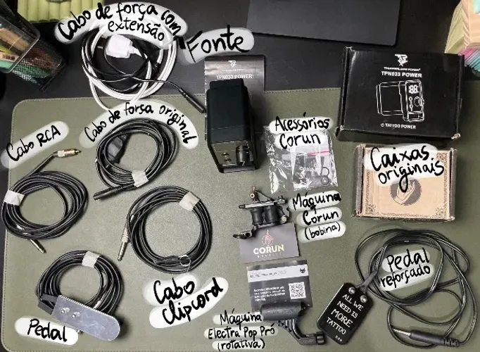 Kit completo para tatuagem