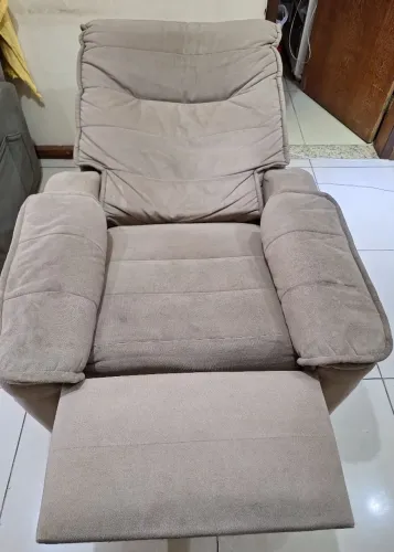 poltrona do papai/reclinável com apoio para os pés,