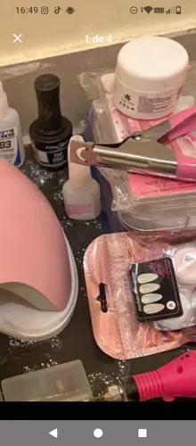 Kit de unha de gel semi-novo