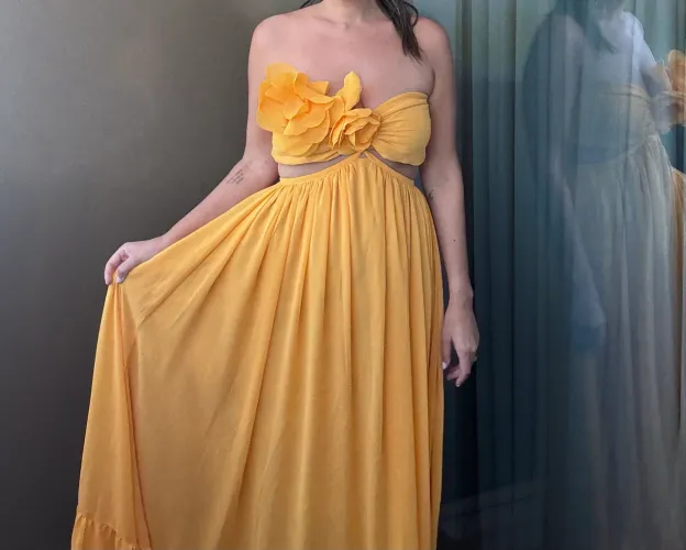 Vestido Amarelo Festa / Madrinha